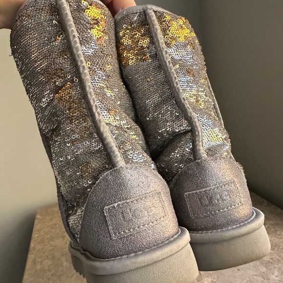 UGG Silver Sequin Boots - Picture 2 of 5